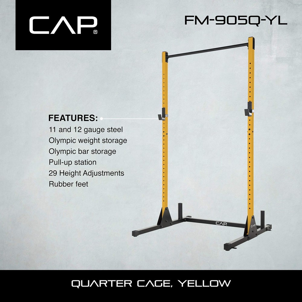 CAP Barbell Power Rack w/ Pull Up Bar & Attachments - Squat & Strength Training