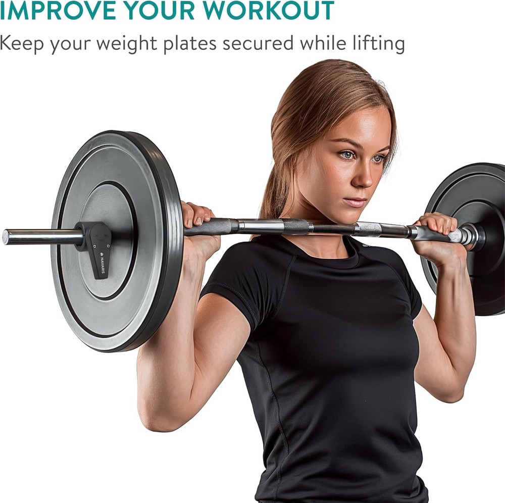 Efficient 30mm Barbell Clamps - Enhanced Stability and Fast Release Weight Clips