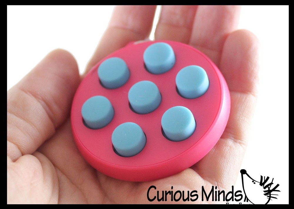 1 RANDOM COLOR Circle Fidget Clicker Buttons Controller Cube Block - Hand Fidget