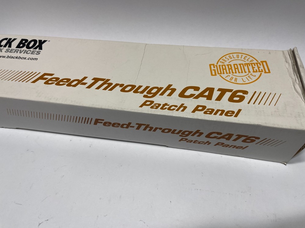 Black Box Feed-Through CAT6 48-Port Patch Panel, CBUT378954 **NEW OPEN BOX**
