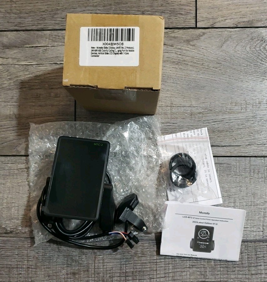 LCD-M7C-2 Ebike Display, UART No. 2 Protocol, 24V-60V ABS Colorful Cycling Com..