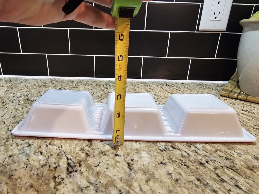 Coca Cola 3 Square Section Melamine Serving Tray - Can tops Red & White