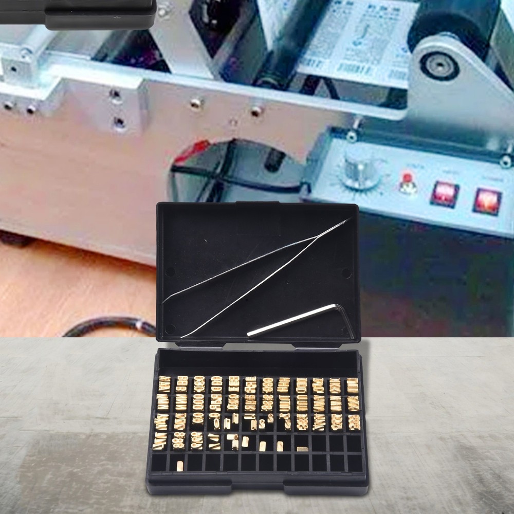 Coding Machine Word Grain Copper Letters Thermal Ribbon Printing Font 120pcs