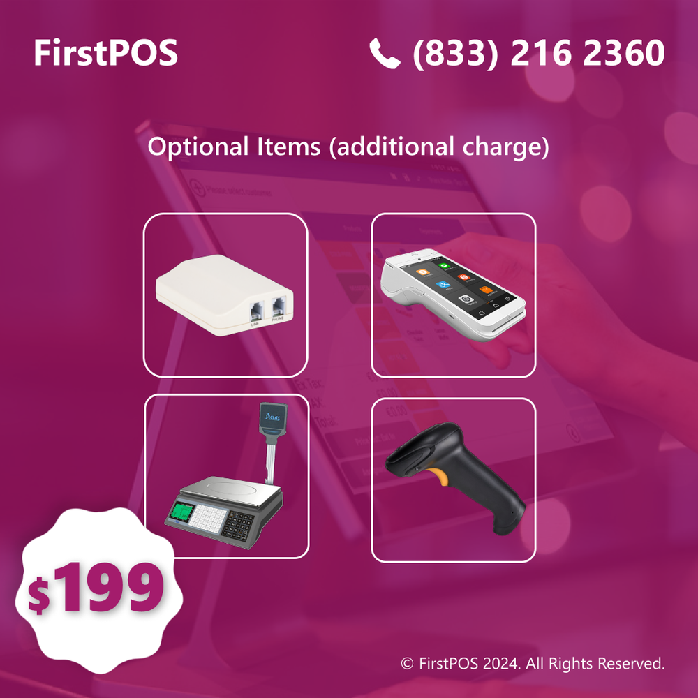 15'' Touchscreen POS Cash Register Till System Restaurants & Diners