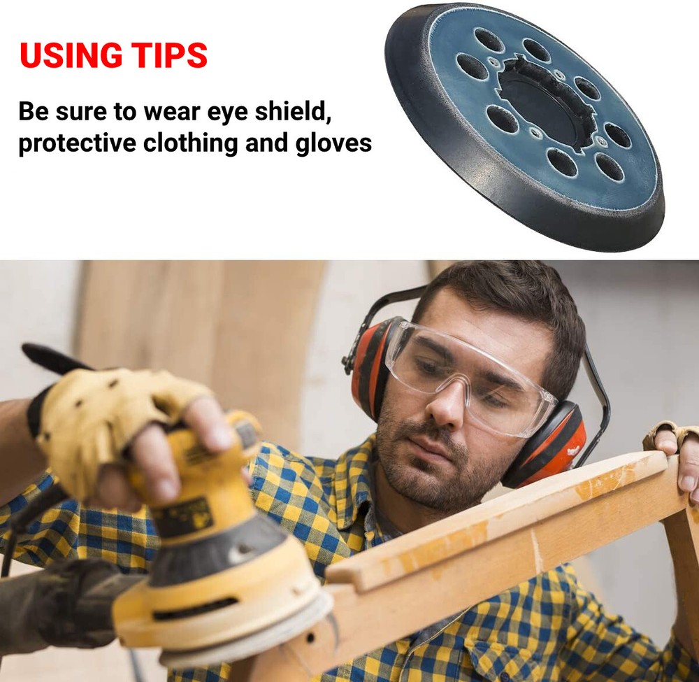 2Pcs 5in Hook Loop Orbital Sander Pad Replacement for Dewalt DWE64233 N329079