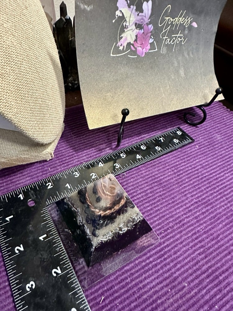 Small Orgonite And Tensor Ring W/Shungite Pyramid - Hemetite