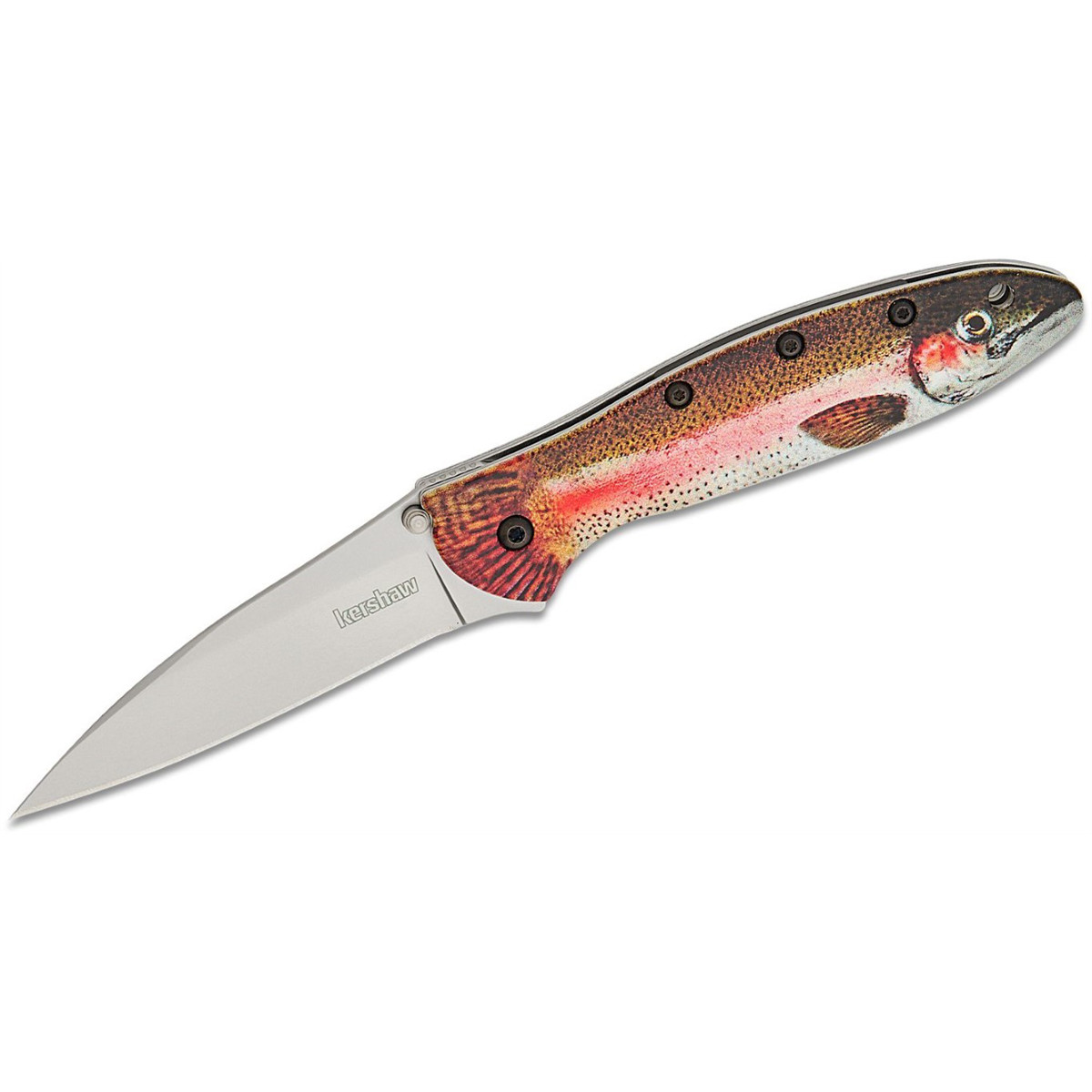 Kershaw 1660TROUT Leek Assisted Opening Knife USA Made Trout Edition 14C28N