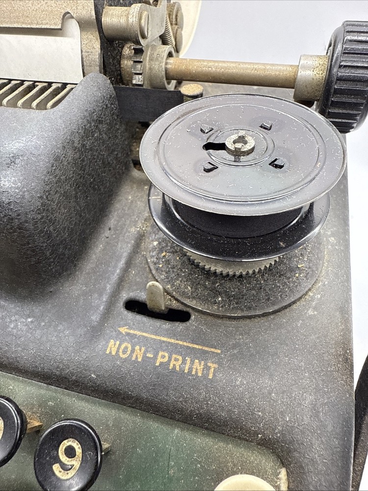 Vintage 1925 Burroughs Portable Adding Machine Register Keys Lever Work