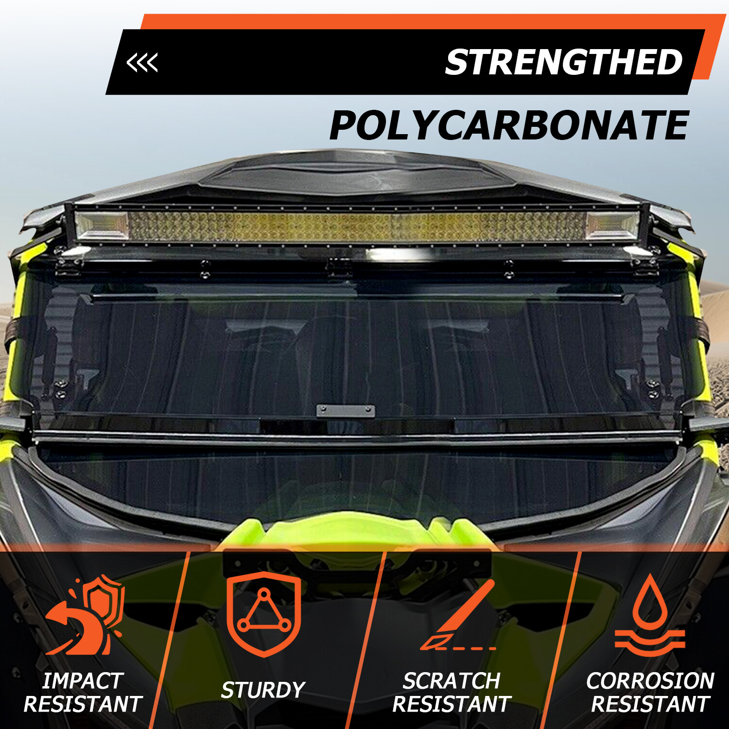 3-IN-1 Flip Tinted Polycarbonate Windshield For Can-Am Maverick X3 (64" or 72")