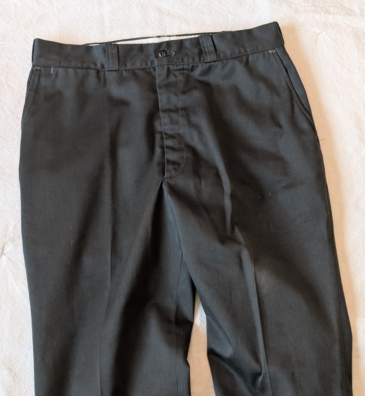 Vintage Big Mac Penn-Prest Green Twill Work Trousers 60s 70s 32x30 Penney's