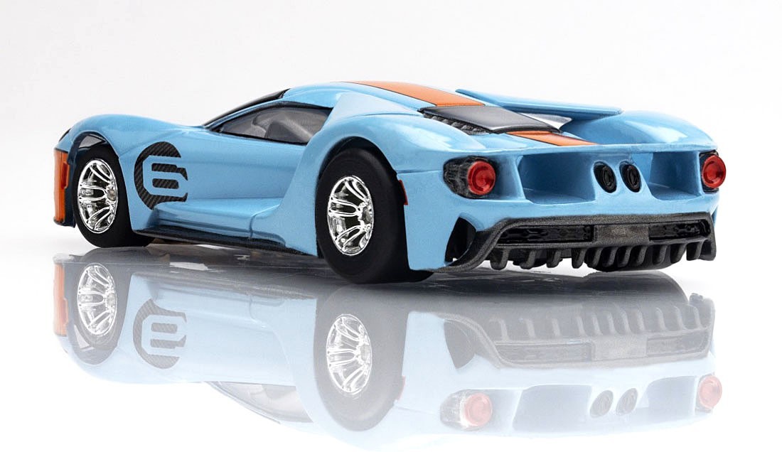 AFX Mega G+ Heritage Ford GT Gulf Paint Job #6 HO Slot Car 22052 - LOOKS GREAT