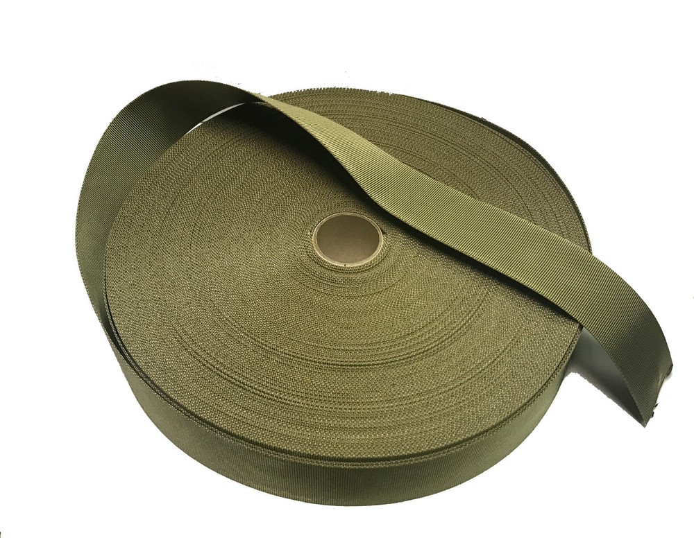 Light Olive 50mm / 2" Webbing - UK Woven - Military Specification