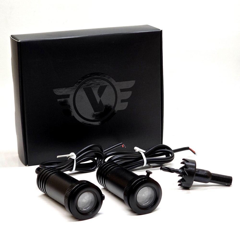 2Pc LED Door Puddle Light Retrofit Kit Ghost Shadow for Harley Davidson