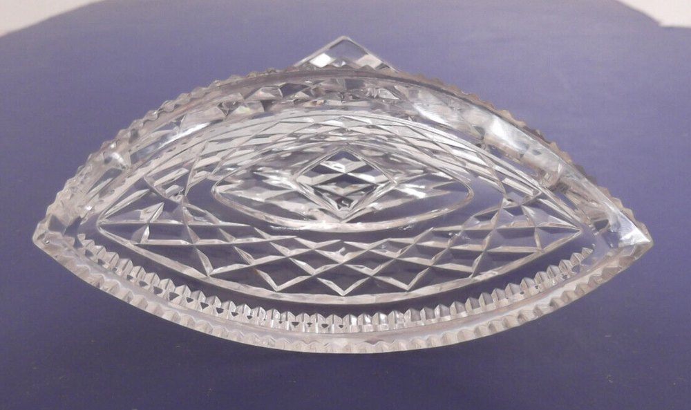 ABP Brilliant Cut Glass Footed Master Open Salt Cellar