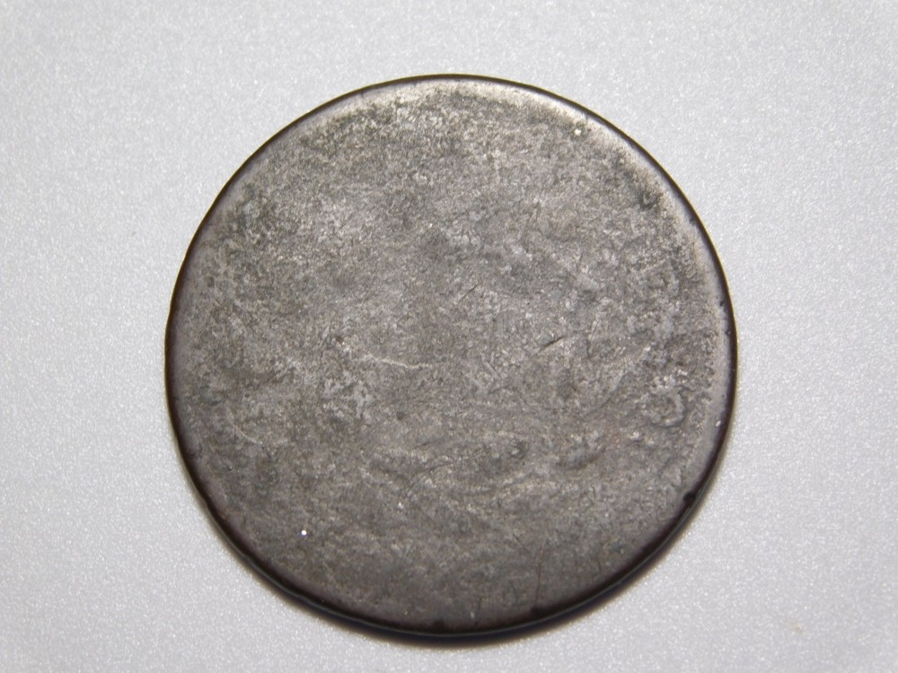 US COINS 1797 DRAPED BUST LARGE CENT REV 1797 STEMS DATE UNREADABLE