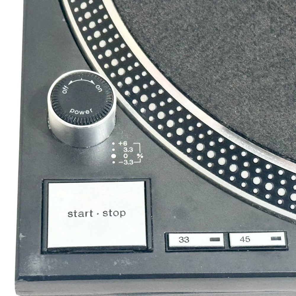 Technics SL-1200MK3D Direct Drive DJ Turntable Black Quartz Tested Working