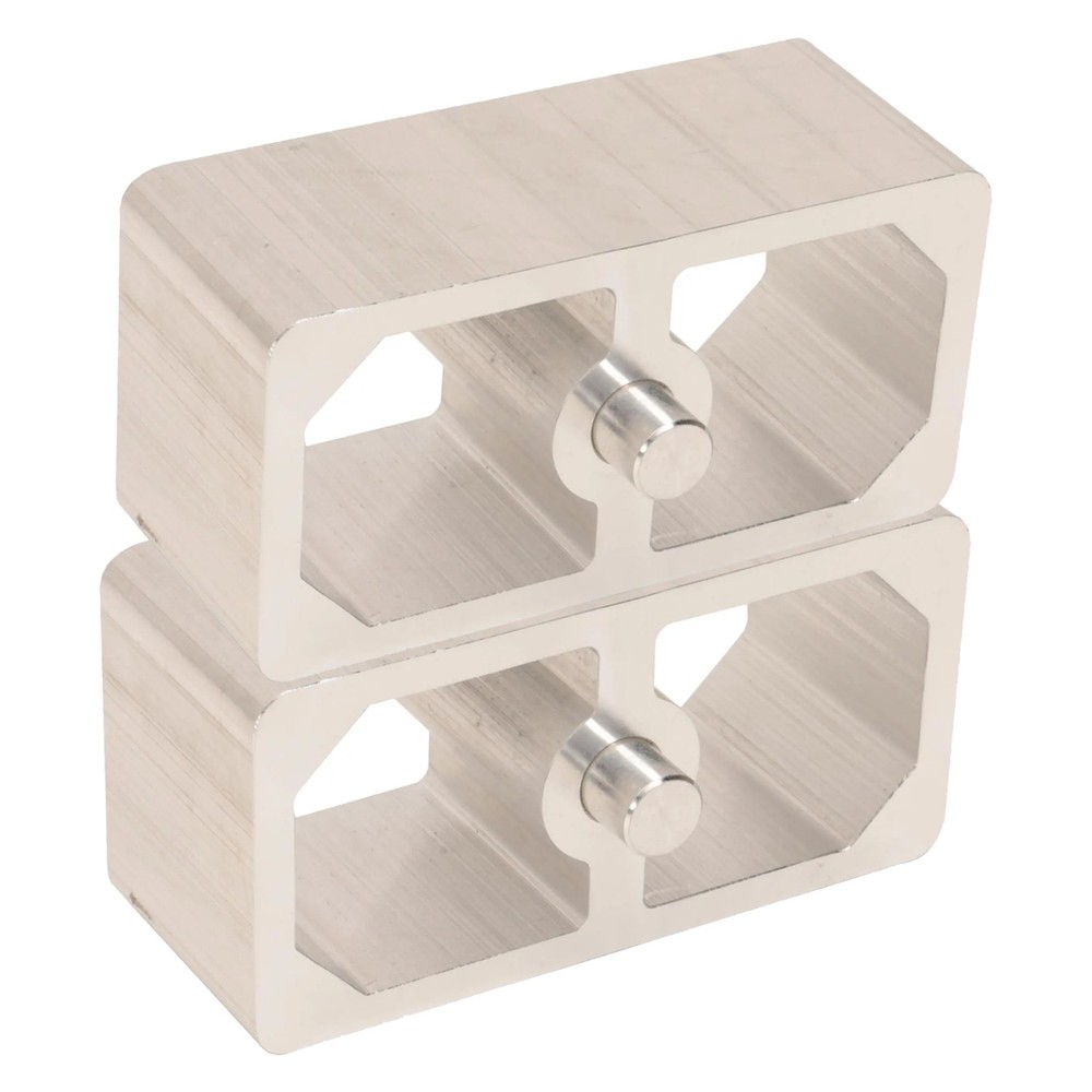 1/2 Inch Aluminum Extruded Leaf Spring Lowering Blocks - 2 Pack