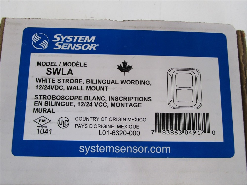 SYSTEM SENSOR SWLA White Strobe Bilingual 12/24VDC Wall Mount NEW