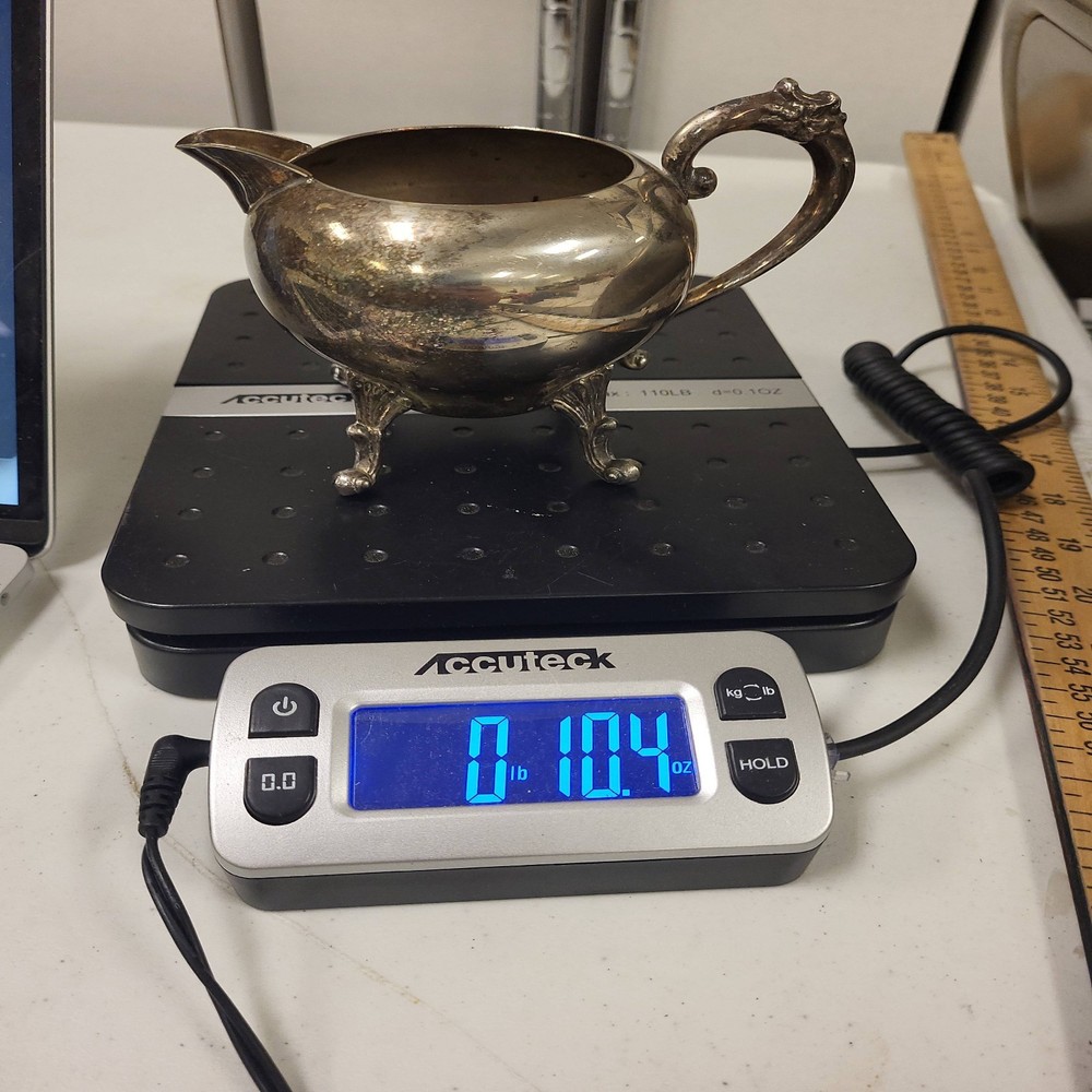 Silver Copper Creamer Small Pitcher Vintage Decorative Tableware Serveware