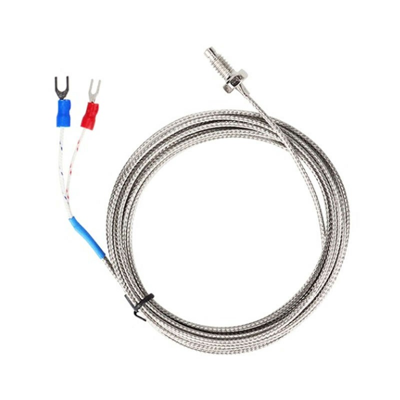 M6 M8 K/E Type Temperature Sensor Thermocouple Screw Probe 0.2-5 Meters Cable