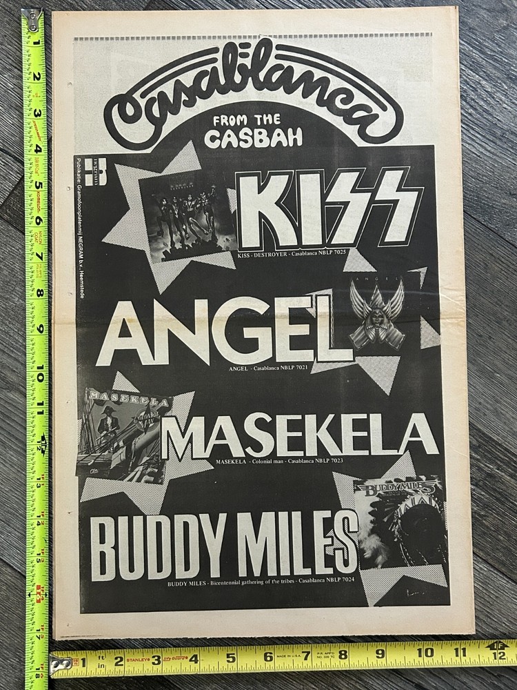 KISS Poster Ad Advert 11x17 Destroyer Casablanca Netherlands Vintage Kiss Aucoin