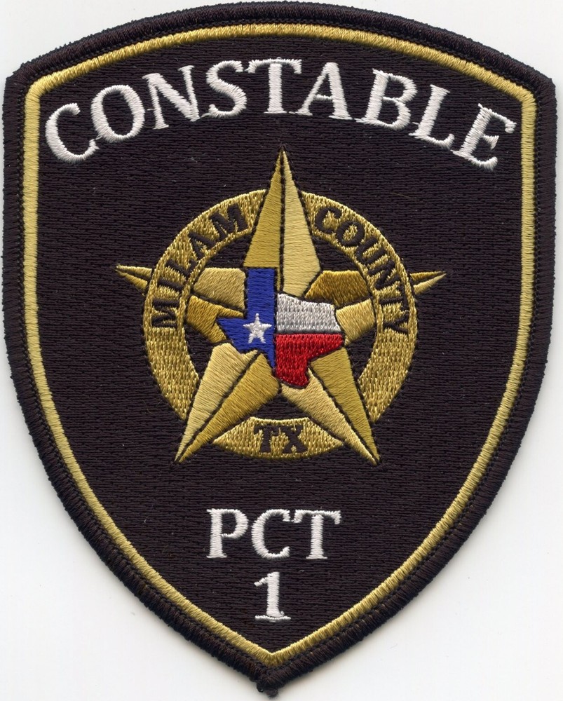 MILAM COUNTY TEXAS Precinct 1 CONSTABLE sheriff police PATCH