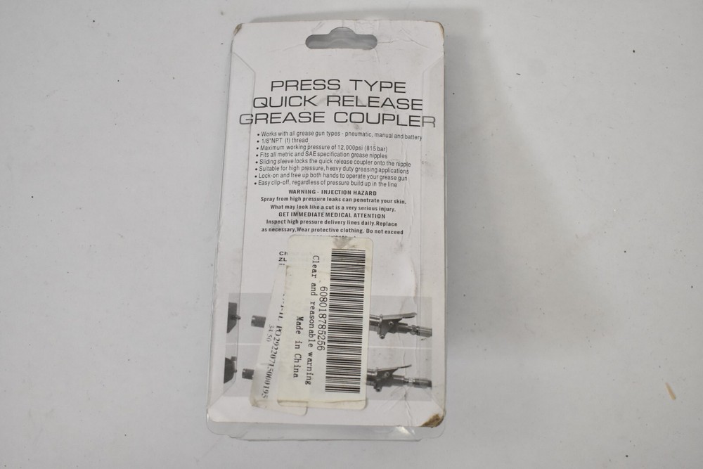 High Pressure Press Style Quick Release Grease Coupler Nozzle Hand Accessory