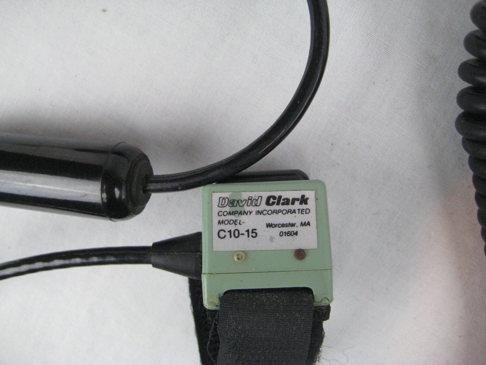 David Clark C10-15 Push to Talk PTT Switch with Intercom Mod installed