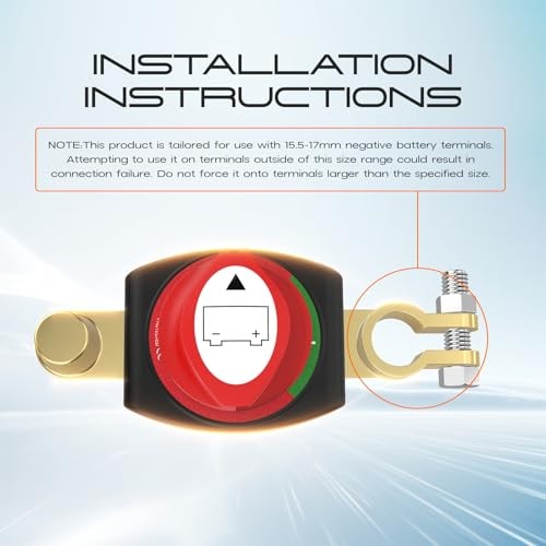 Top Post Battery Disconnect Switch, Battery Cut Off Switch 12 Top Post 275A