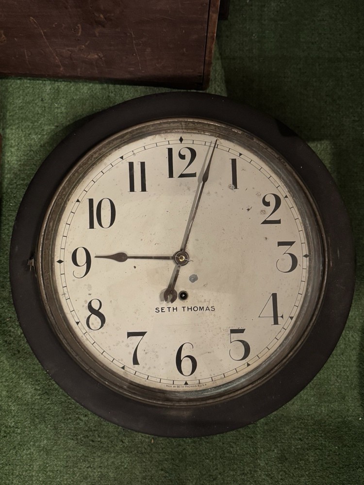 Large Antique Seth Thomas Office/Gallery Wall Clock