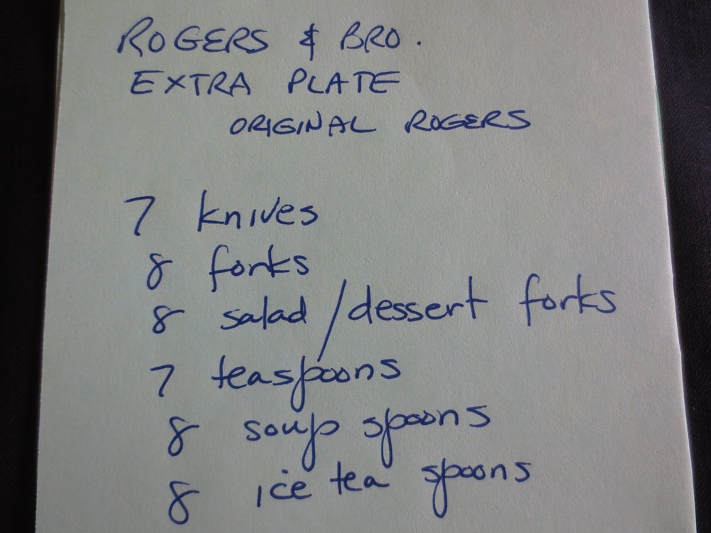 46 Pc. ROGERS & BROS. EXTRA PLATE Original Rogers SILVERPLATE FLATWARE for -8