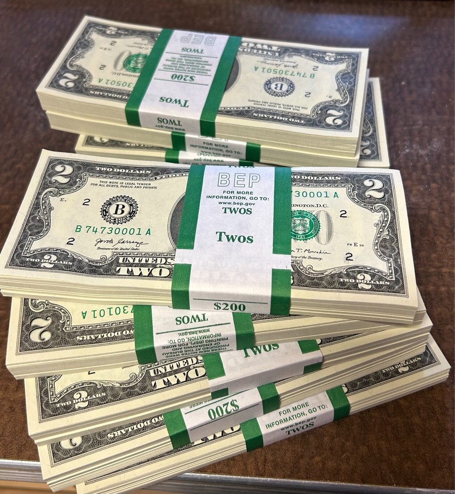 ** (5) 2017-A $2 Federal Reserve Notes ** $10FV Uncirculated & Consecutive