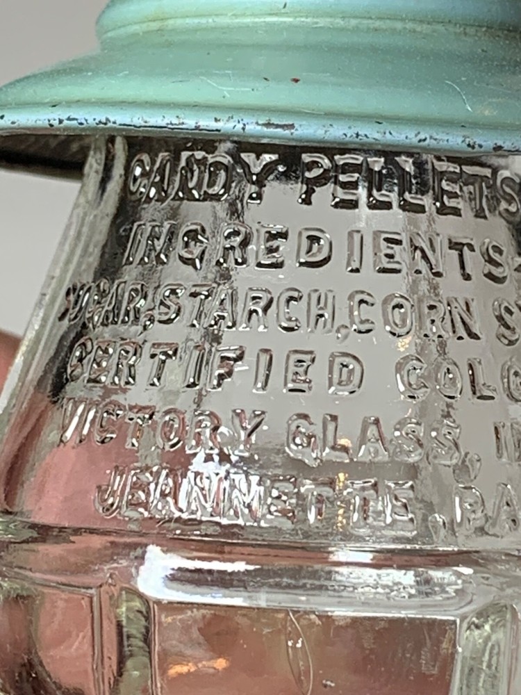 Vintage Victory Glass Lantern shape Candy Holder