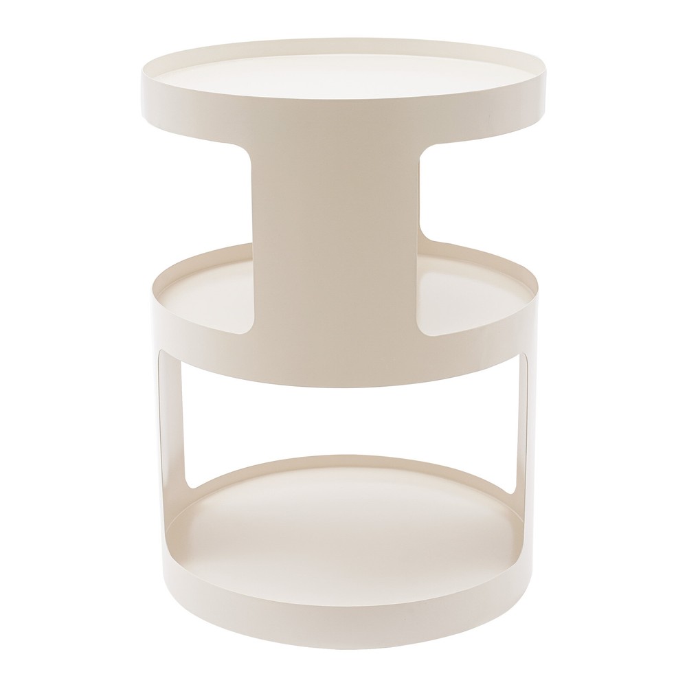 3 Tier Side Table Modern Coffee Table Sofa Bedside Table Round Organizer White