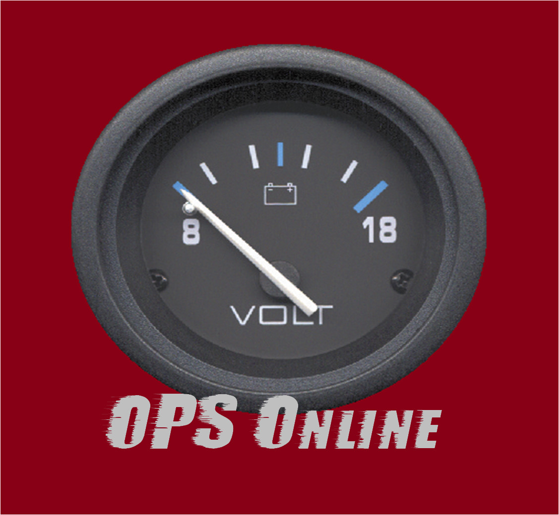 Mercury Marine Analog Gauge - Black - Voltmeter Gauge 895286A01