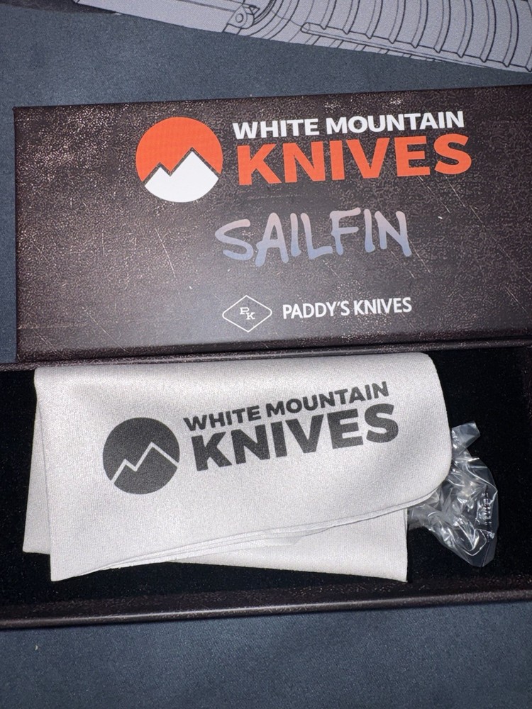 White Mountain Knives SAILFIN Titanium Handle ELMAX BLADE