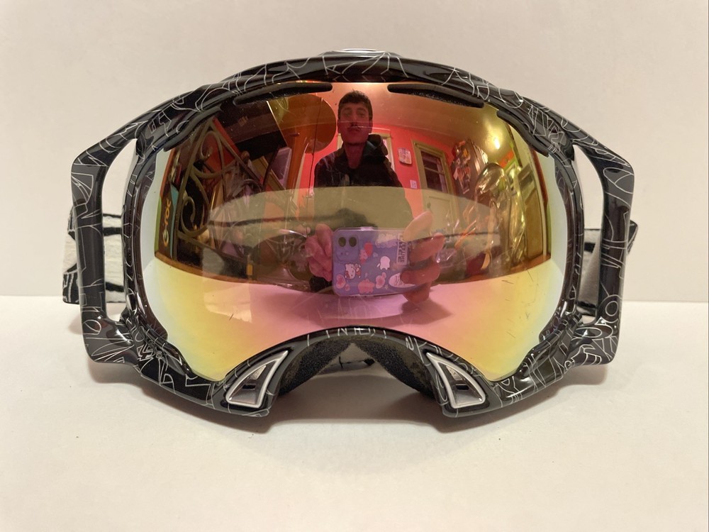 Oakley Splice Goggles, Black Pattern, Mirrored Iridium Lens