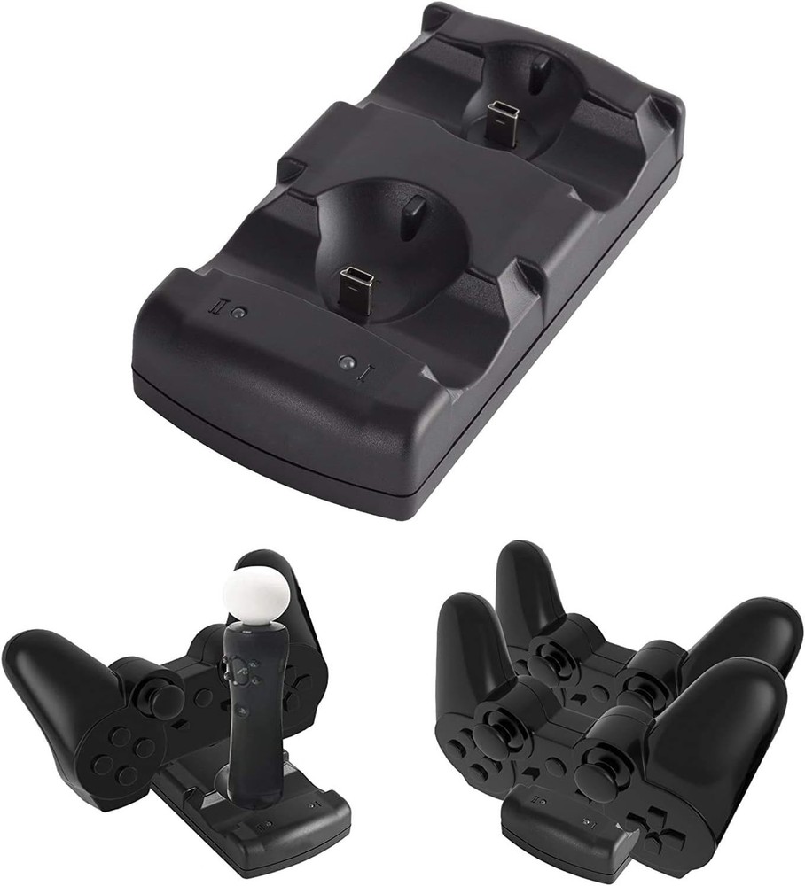 PS3 Controller Charging Dock Charging Station 2 in 1 with LED light Indicator...
