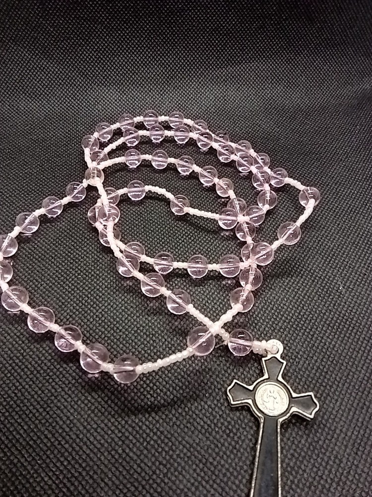 Pink Rosary Glass Beads