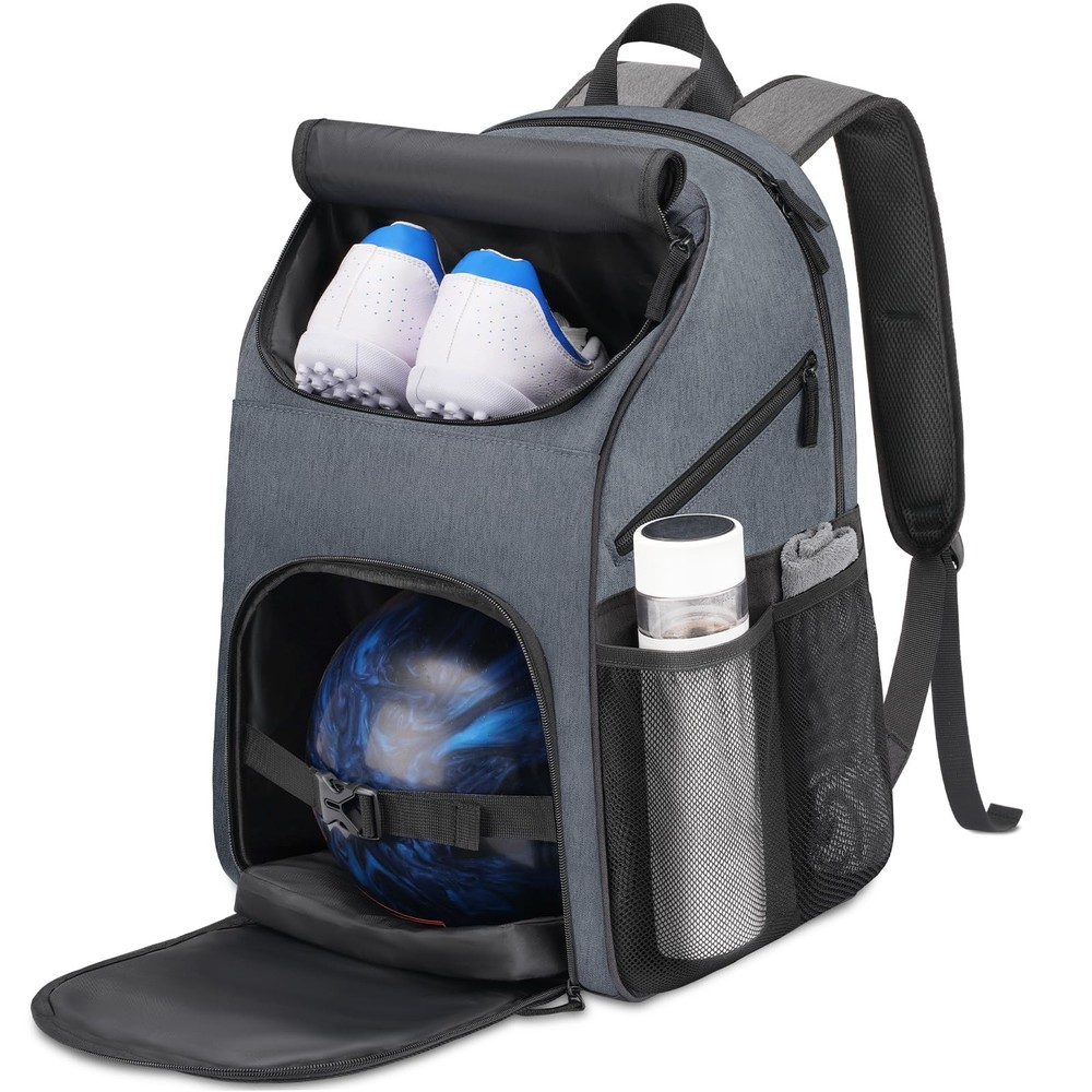 Bowling Backpack, Bowling Ball Bag Totes for Single Ball with Shoe Compartmen...