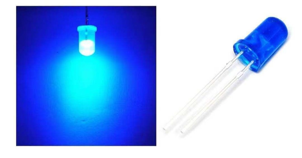 100pcs 5mm Diffused LED Light White Yellow Red Blue Assorted Assortment DIY Set