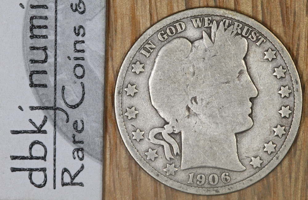 1906 D Barber Half Dollar - G - Good