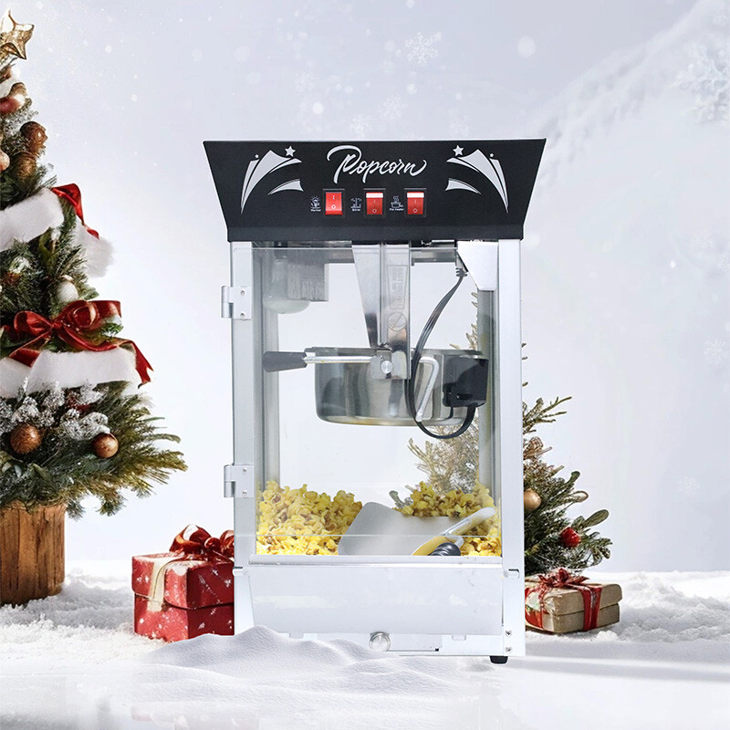 12oz Popcorn Machine Popcorn Maker w/ Kettle & Warming Deck Countertop Popper