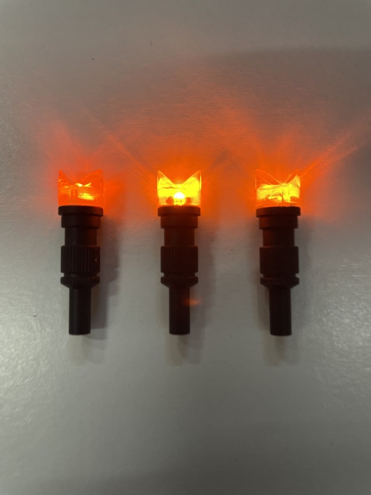 NockOut Lighted Nocks Crossbow .300" ID Half Moon Orange 3 Pack