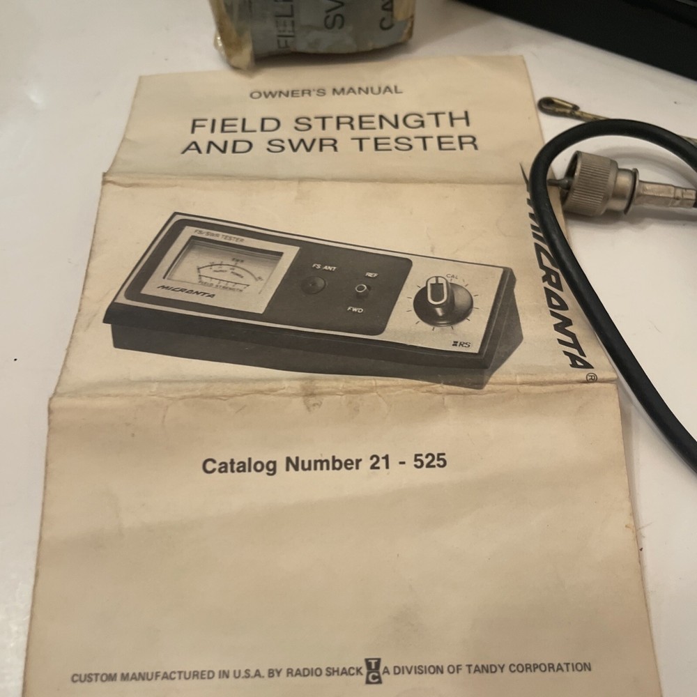 Field Strength and SWR Tester by Micronta ~ 21-525A Untested
