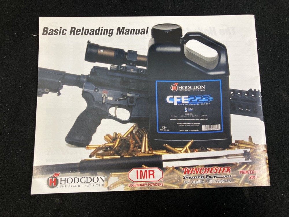 2013 HODGDON WINCHESTER IMR GUN POWDER BASIC RELOADING MANUAL