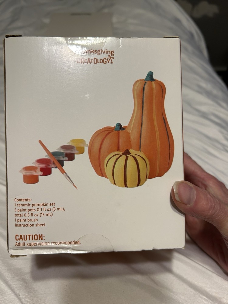 3-D Ceramic Pumpkin Kit, Including Pumpkin And Paint Kit