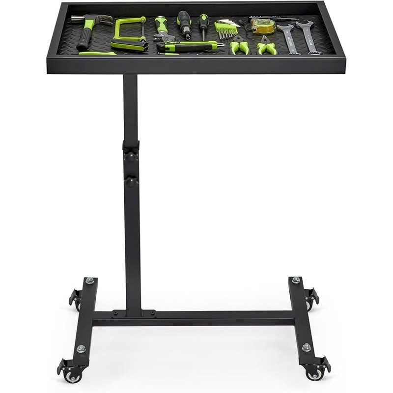 Adjustable Rolling Tool Cart Mobile Workbench W/ Storage & 220lbs Capacity New