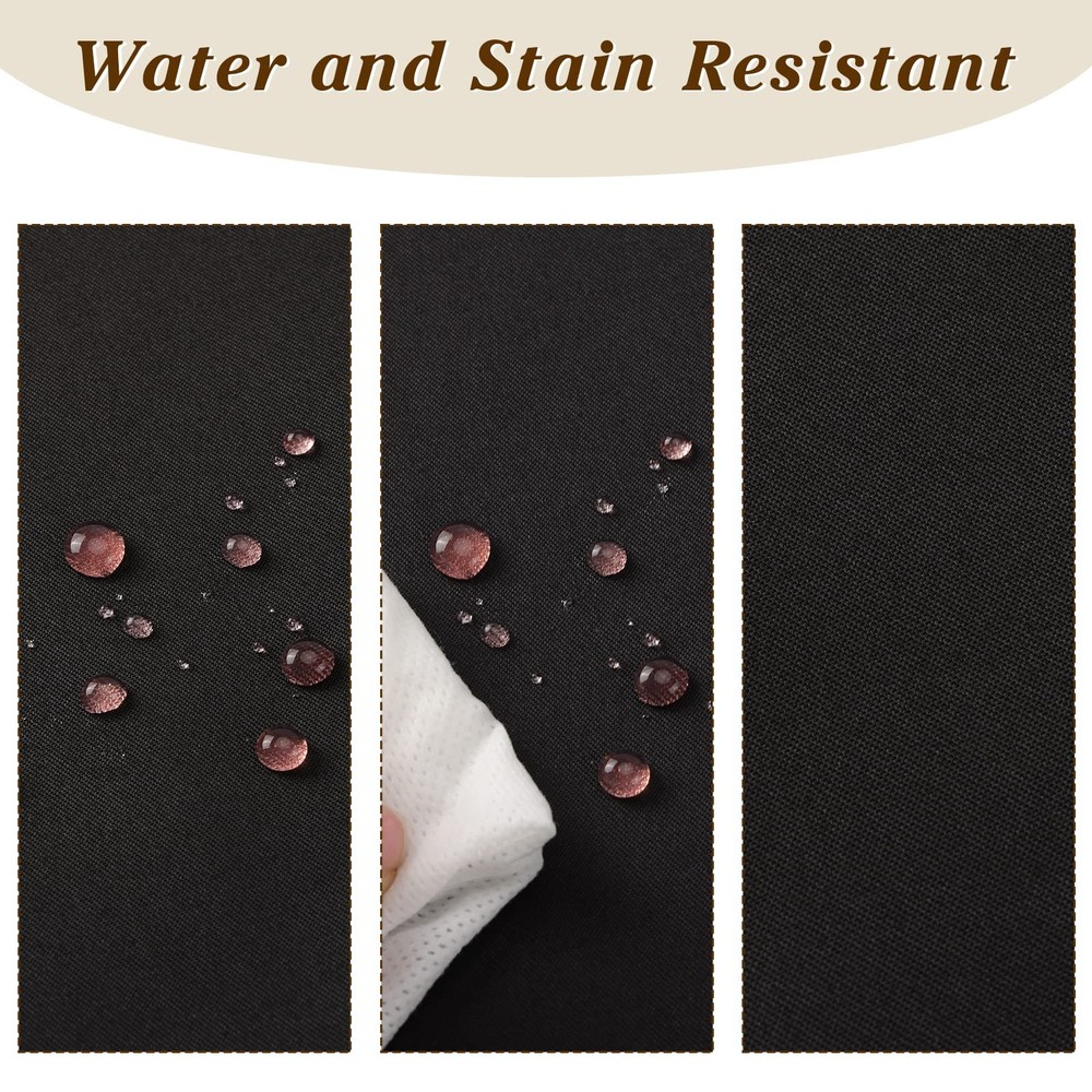 6 Pack Black Washable Polyester Table Cloths, 60 x 102 Inch, Rectangular, for...