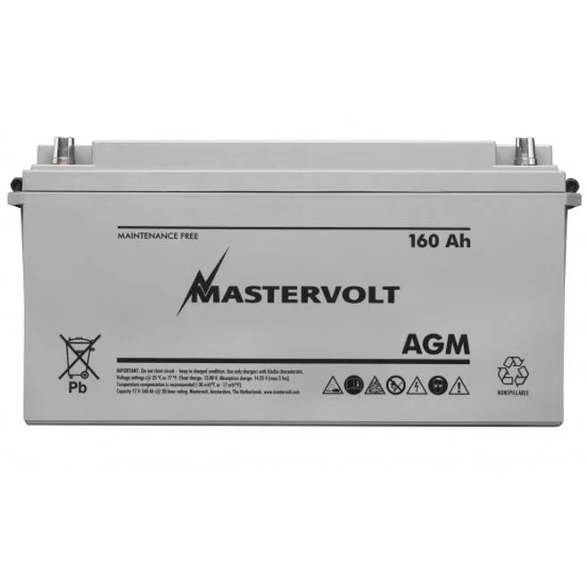 Mastervolt 62001600 12V AGM Battery, Group 4D